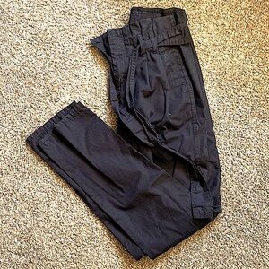 Black high waist trousers
